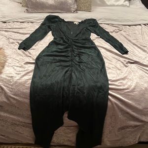 Ronny kobo hunter green dress